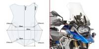 Szyba GIVI przezroczysta 55 x 44,5 cm (H x W) / potrzebny KIT - BMW R1200 / 1250 GS  / ADVENTURE