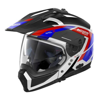Kask szczękowy NOLAN N70-2 X GRANDES ALPES N-COM 26 kolor biały/czarny/czerwony/niebieski