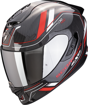 Kask motocyklowy integralny SCORPION EXO-1400 EVO II CARBON AIR MIRAGE czarny czerwony biały