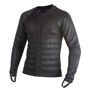 Kurtka motocyklowa tekstylna z ochraniaczami PANDO COMMANDO czarna