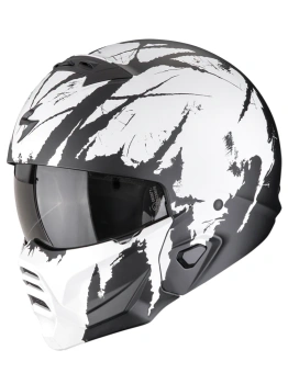 Kask motocyklowy otwarty SCORPION EXO-COMBAT II MARAUDER Matt Black-White