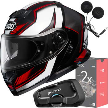 Kask SHOEI NEOTEC 3 GRASP TC-5 XL + CARDO Interkom Freecom 2x Single