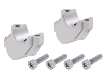 Podwyższenie kierownicy z offsetem 30 mm wysokości, 15 mm tyłu, srebrne do BMW R 1200 GS Adventure (2006-2008)