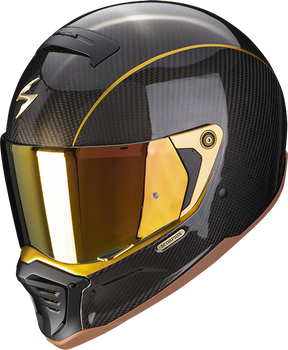 Kask motocyklowy integralny SCORPION EXO-HX1 CARBON SE czarny złoty