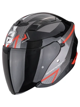 Kask motocyklowy otwarty SCORPION EXO-230 LOOP Metal Black-Red