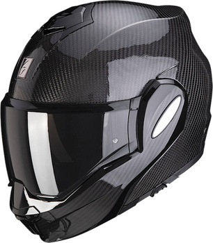 Kask motocyklowy szczękowy SCORPION EXO-TECH EVO CARBON SOLID czarny