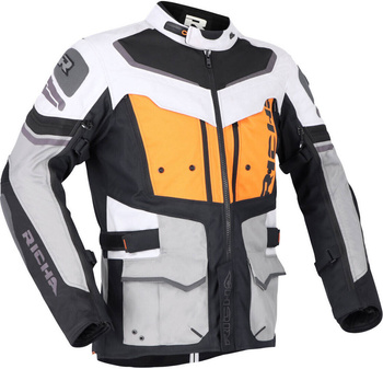Kurtka motocyklowa RICHA INFINITY 2 ADVENTURE szaro pomarańczowa