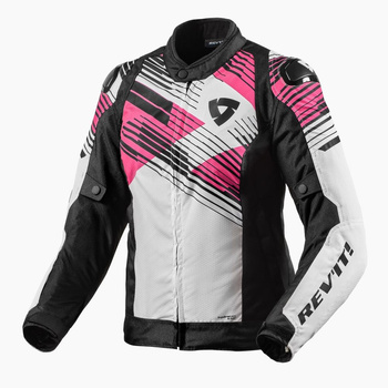 Kurtka skórzana damska REV'IT Apex H2O - Black-Pink