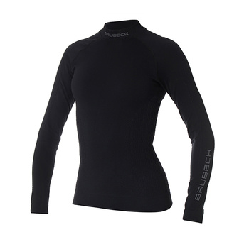 Bluza damska termoaktywna z długim rękawem BRUBECK EXTREME THERMO czarna