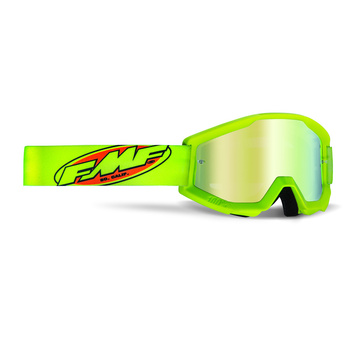 Gogle FMF JUNIOR POWERCORE CORE YELLOW - szyba mirror gold