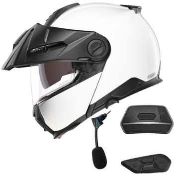 Kask szczękowy SCHUBERTH E2 ECE Glossy White M + Intercom Schuberth SC2