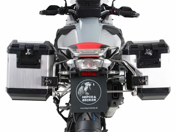 Wycięcie na kufer boczny ze stali nierdzewnej, w tym kufry boczne Xplorer w kolorze srebrnym do BMW R1250GS Adventure (2019-2024)