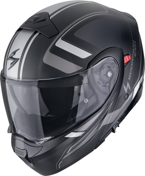 Kask motocyklowy szczękowy SCORPION EXO-930 SOLID EVO ARDENS czarny mat srebrny