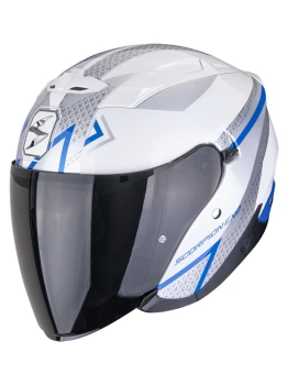 Kask motocyklowy otwarty SCORPION EXO-230 LOOP White-Blue