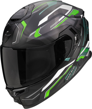 Kask motocyklowy integralny SCORPION EXO-GT SP AIR AUGUSTA czarny mat szary zielony