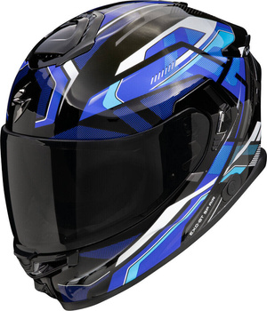 Kask motocyklowy integralny SCORPION EXO-GT SP AIR AUGUSTA czarny szary niebieski