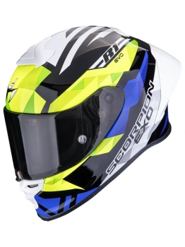 Kask motocyklowy integralny SCORPION EXO-R1 EVO II AIR VALERE Black-Blue-Neon Yellow