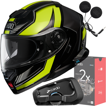 Kask SHOEI NEOTEC 3 GRASP TC-3 M + CARDO Interkom Freecom 2x Single