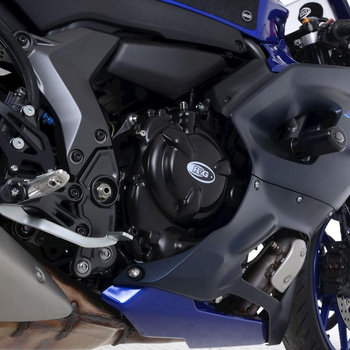 Zestaw osłon silnika RG RACING 2 części wersja ROAD/RACING YAMAHA R7 22- MT-07 XSR700 BLACK