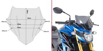 Szyba GIVI dymiona 28 x 36,5 cm (H x W)  - SUZUKI GSX S750 (17)