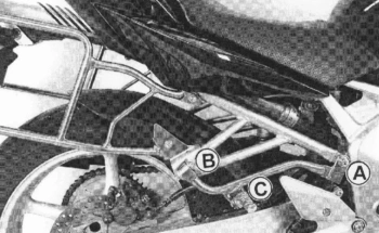 Yamaha FZ 6/Fazer (2004-2006) zestaw obniżający podnóżki pasażera czarny