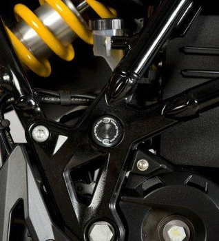 Zaślepka ramy RG RACING TYŁ LEWA + PRAWA HUSQVARNA NUDA BMW F650GS 08- BLACK