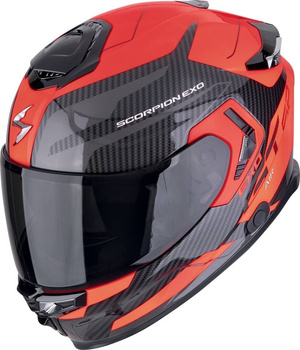 Kask motocyklowy integralny SCORPION EXO-GT SP AIR FLEX czarny czerwony fluo