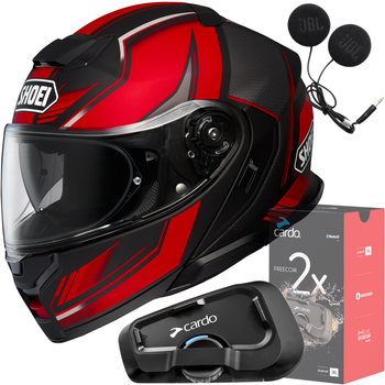 Kask SHOEI NEOTEC 3 GRASP TC-1 M + CARDO Interkom Freecom 2x Single