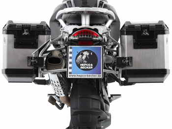 Wycięcie na kufer boczny ze stali nierdzewnej, w tym kufry boczne Xplorer w kolorze srebrnym do BMW R1200GS (2004-2012) / Adventure (2006-2013)