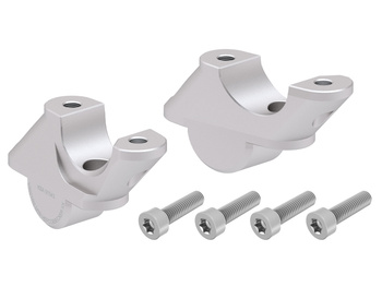 Podwyższenie kierownicy z offsetem 30 mm, tył 21 mm, srebrne do BMW R 1200 RS (2015-2018)