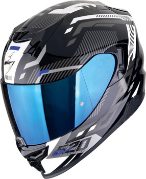 Kask motocyklowy integralny SCORPION EXO-520 EVO AIR RANKA czarny biały niebieski