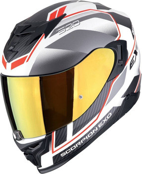 Kask motocyklowy integralny SCORPION EXO-520 EVO AIR LENA biały mat srebrny czerwony