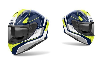 Kask motocyklowy integralny Airoh Spark 2 Chrono Blue/Yellow Gloss