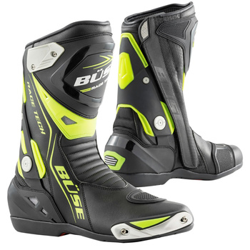 Buty motocyklowe BUSE GP RACE TECH czarno-neonowe 41