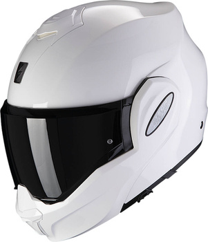 Kask motocyklowy szczękowy SCORPION EXO-TECH EVO SOLID biały