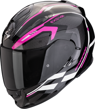Kask motocyklowy integralny SCORPION EXO-491 KRIPTA czarny różowy biały