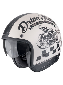 Kask motocyklowy otwarty SCORPION BELFAST EVO DRIVE FAST Matt Cream-Black