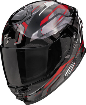 Kask motocyklowy integralny SCORPION EXO-GT SP AIR AUGUSTA czarny szary czerwony