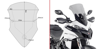 Szyba GIVI dymiona - DUCATI MULTISTRADA 950 / 1200 / 1260 (15 - 18)