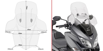 Szyba GIVI regulowana 'AIRFLOW' - SUZUKI BURGMAN 400 (17)