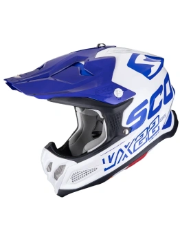 Kask motocyklowy cross enduro SCORPION VX-22 AIR UPDOWN White-Blue-Blue