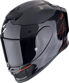 Kask motocyklowy integralny SCORPION EXO-R1 EVO CARBON AIR CYNERGY czarny czerwony