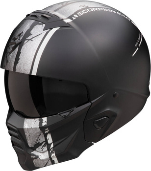 Kask motocyklowy szczękowy SCORPION EXO-COMBAT II LORD czarny mat srebrny