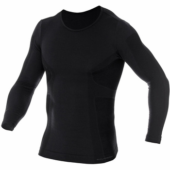 Bluza koszulka z długim rękawem BRUBECK Comfort Wool męska czarny