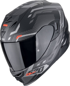 Kask motocyklowy integralny SCORPION EXO-520 EVO AIR RANKA czarny mat srebrny czerwony