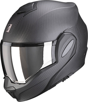 Kask motocyklowy szczękowy SCORPION EXO-TECH EVO CARBON SOLID czarny mat