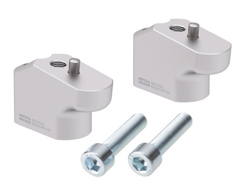 Podwyższenie kierownicy z offsetem 30 mm wysokości, 25 mm tyłu, srebrne do Triumph Tiger 900 Rally / GT / Pro (2020-2023)