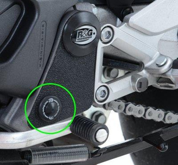 Zaślepka ramy RG RACING HONDA VFR800 14- LEWA DÓŁ BLACK
