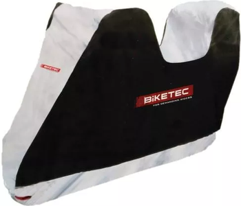 BIKETEC POKROWIEC WODOODPORNY AQUATEC NA MOTOCYKL Z MIEJSCEM NA KUFER CENTRALNY KOLOR CZARNY/SZARY ROZMIAR XL