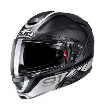 Kask motocyklowy szczękowy HJC RPHA91 RAFINO BLACK/GREY